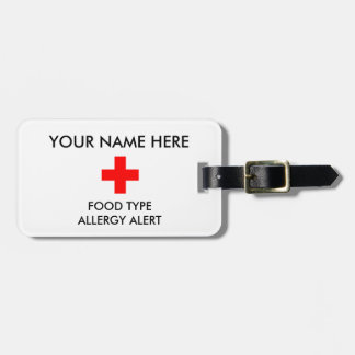 À Bagage Étiquette vigilante de l'allergie ID/ICE