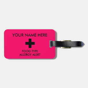 À Bagage Étiquette vigilante d'identification d'allergie