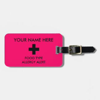 À Bagage Étiquette vigilante d'identification d'allergie