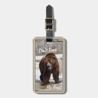 À Bagage L'ours gris ne touchent pas mon étiquette de