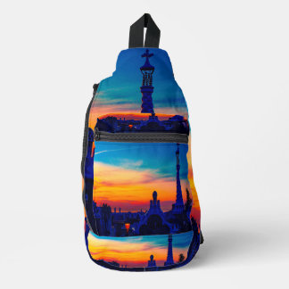 À Bandoulière Sac banane inspiré de Parc Güell |Sac coloré