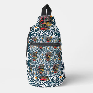 À Bandoulière Sac fourre-tout du crâne botanique