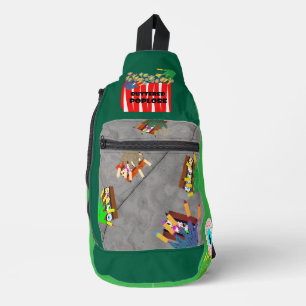 À Bandoulière Sac Imprimé Tous Mes Amis Sont Des Zombies