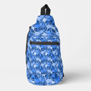 À Bandoulière Sac Réseau Neuronal Neurones Bleus Imprimés Couper