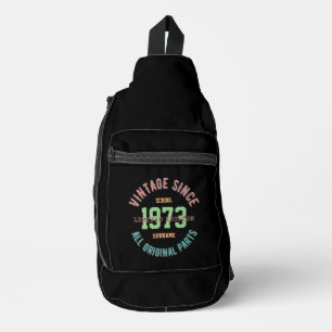À Bandoulière Sac scolaire personnalisé Nom Année Classique Vint