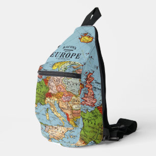À Bandoulière Sac Sling Crossbody - Carte De L'Europe