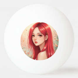 A beautiful girl exuding grace in nature tischtennisball