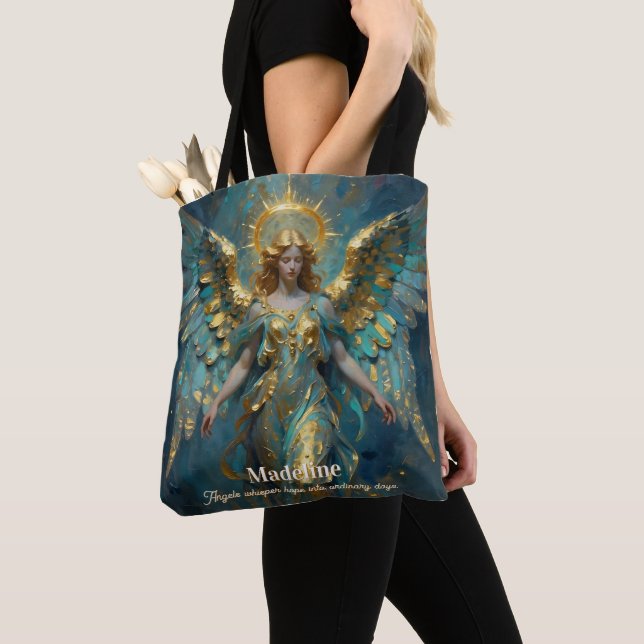A Beautiful Gold and Turquoise Angel Personalized Tasche (Von Nahem)