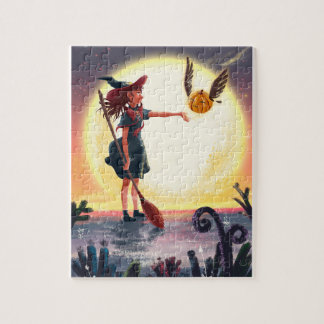 A Beautiful Teen Witch Is Seen With Her Broom