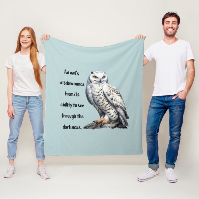 A beautiful white wise Owl Fleecedecke (Beispiel)