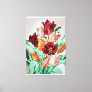 A Beautifully Bold Floral Bouquet of Tulips Leinwanddruck
