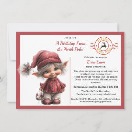 A Birthday From the North Pole | Whimsical Elf Einladung