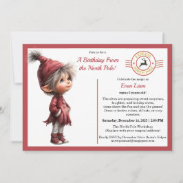 A Birthday From the North Pole | Whimsical Elf Einladung
