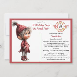 A Birthday From the North Pole | Whimsical Elf Einladung