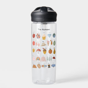 A bis Z Alphabet mit Bildern für Kinder Trinkflasche