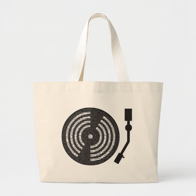 A bis z-Turntable-Taschen-Tasche Jumbo Stoffbeutel (Vorne)