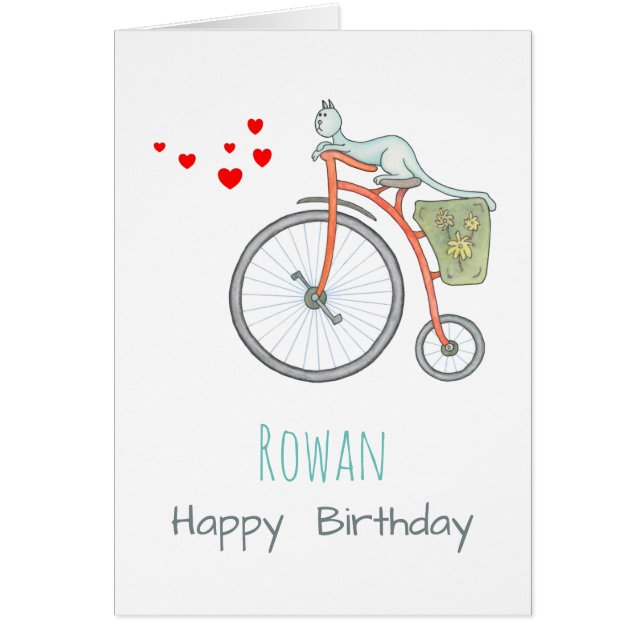 A Blue Cat on a Red Vintage (Devant)