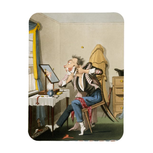 A Blunt Razor, Pub. by Hunt, 1827 (farbige etchin Magnet (Vertikal)