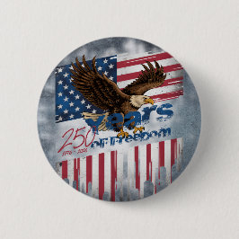 A bold illustration of an American symbol Button