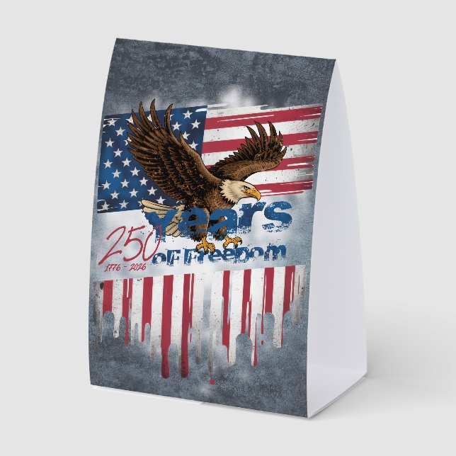 A bold illustration of an American symbol Tischaufsteller (Vorderseite)