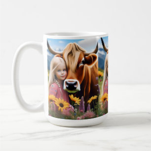 **"A Bond of the Highlands: A Child and her Cow"** Kaffeetasse