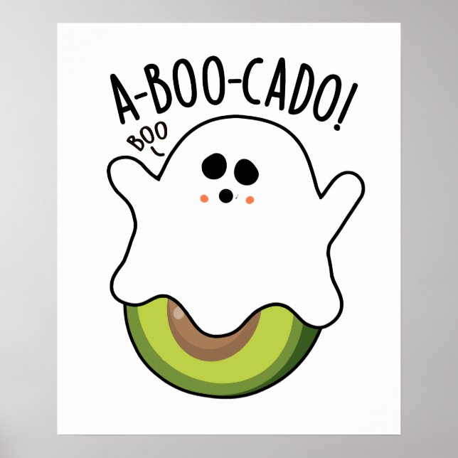A-boo-cado Funny Avocado Pun Poster (Vorne)