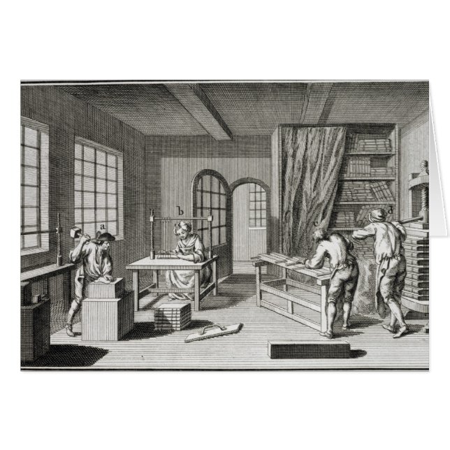 A bookmaker's workshop, from the 'encyclopedie (Devant horizontal)
