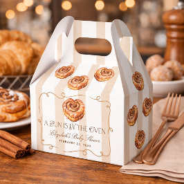 A Bun in the Oven Cinnamon Roll Theme Baby Shower Geschenkschachtel