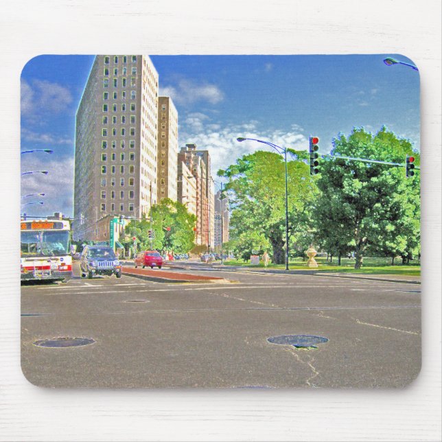 A Busy Chicago Afternoon Mousepad (Vorne)