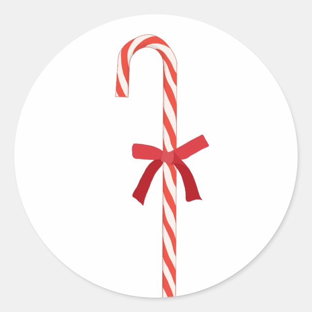 A Candy Cane Runder Aufkleber (Vorderseite)