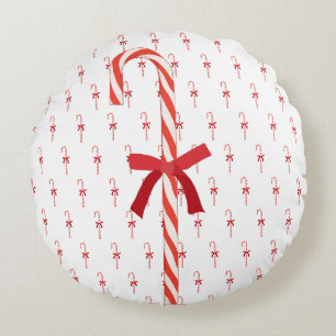 A Candy Cane Rundes Kissen
