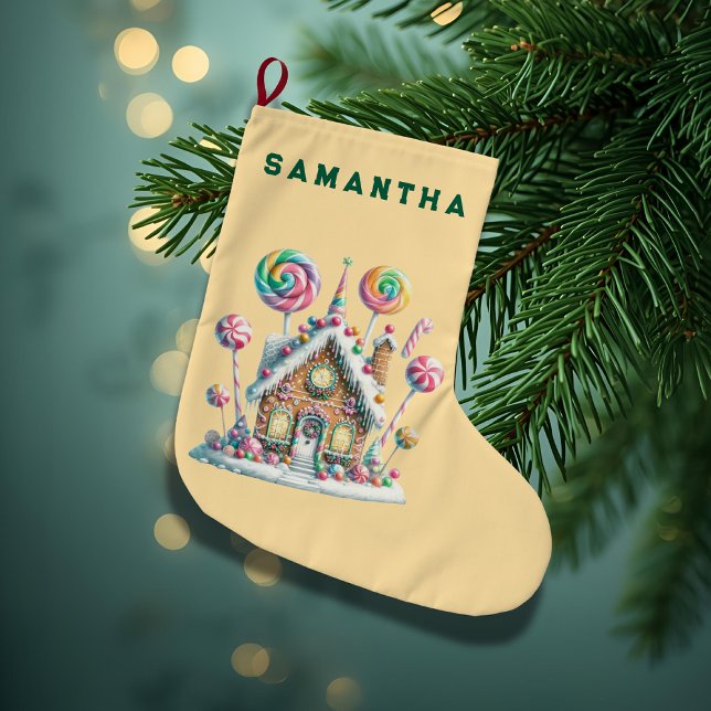  A Candyland Christmas Personalized Stocking Großer Weihnachtsstrumpf (Von Creator hochgeladen)