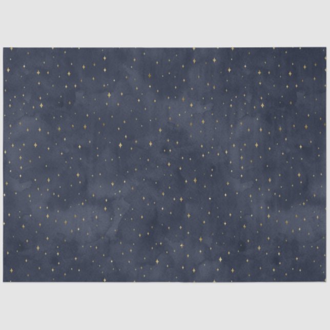 A Celestitic Starry Night Series Design 7 Seidenpapier (Vorderseite)