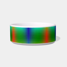 A ceramic bowl with a vibrant, rainbow gradient  napf