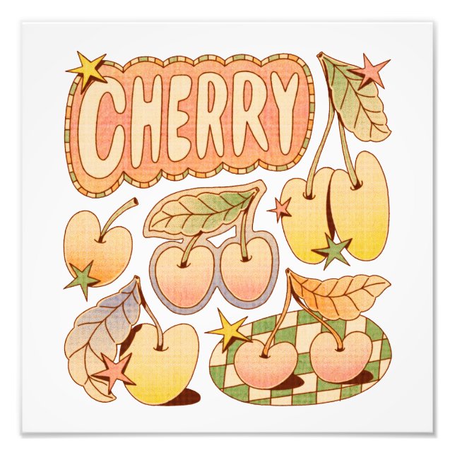 A Cherry / Cherry Illustrations Fotodruck (Vorne)