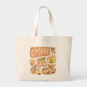 A Cherry / Cherry Illustrations Jumbo Stoffbeutel