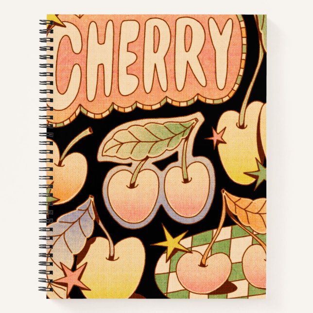 A Cherry / Cherry Illustrations Notizbuch (Vorderseite)