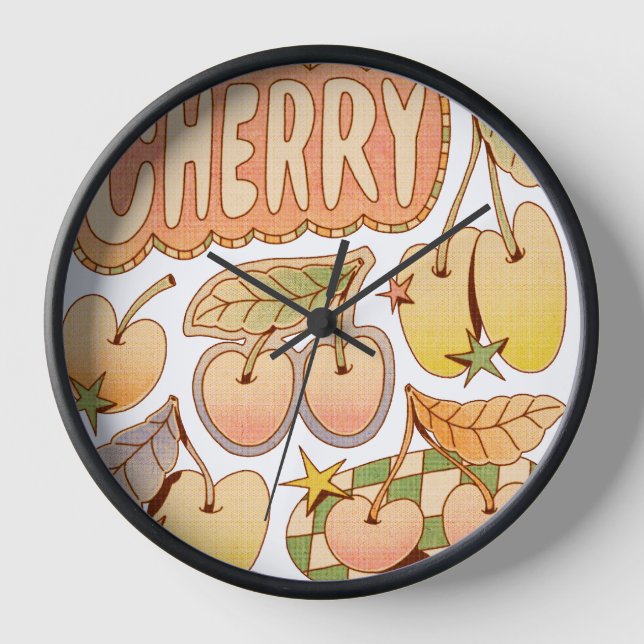 A Cherry / Cherry Illustrations Uhr (Vorderseite)