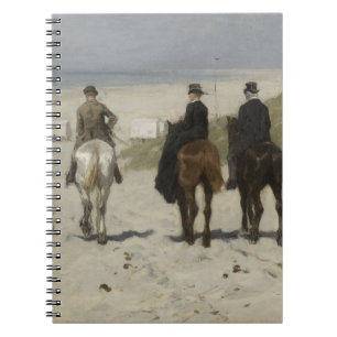 À cheval tour le long de la plage - carnet de