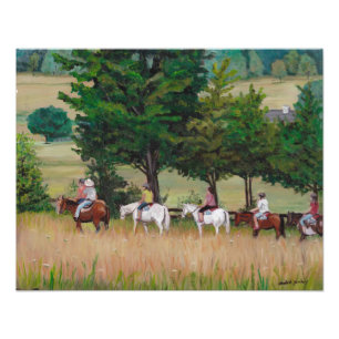 À cheval visite de photo d'art de champ de