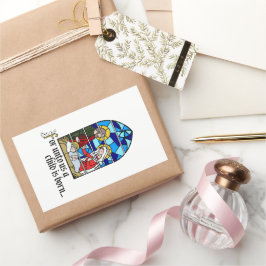 A Child is born Rechteckiger Aufkleber