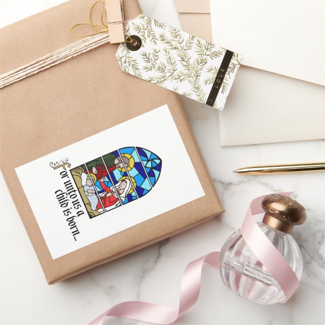 A Child is born Rechteckiger Aufkleber (Schenken)