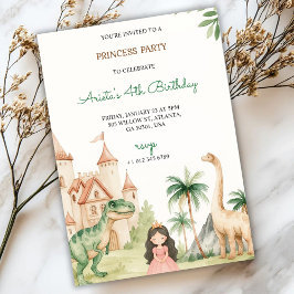 A children's party invitation with a princess einladung
