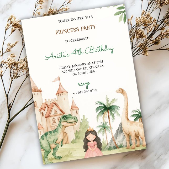 A children's party invitation with a princess einladung (Von Creator hochgeladen)