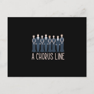 A Chorus Line Choir Singings Choral Music Gift Postkarte