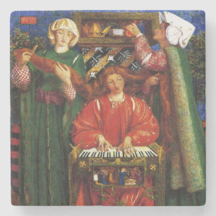 A Christmas Carol (Xmas) (Dante Gabriel Rossetti) Steinuntersetzer