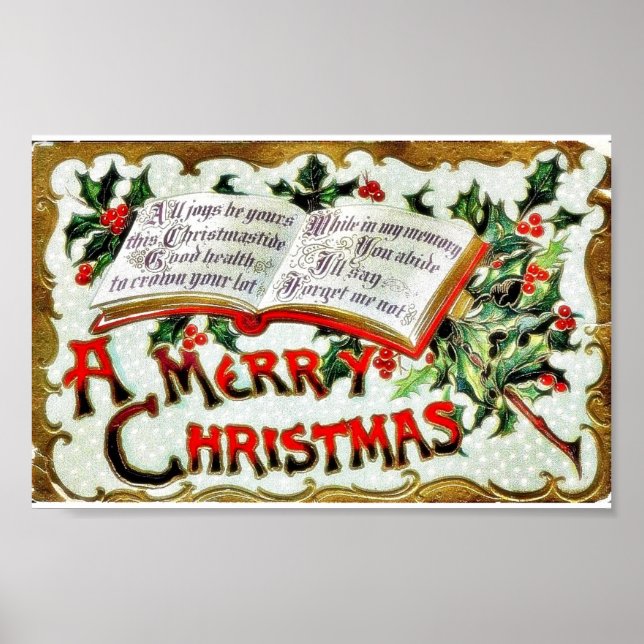 A christmas greeting with bible words poster (Vorne)
