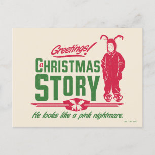 A Christmas Story   Er sieht aus wie ein rosa Albt Feiertagspostkarte