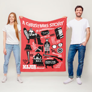 A Christmas Story Icons Graphic Fleecedecke