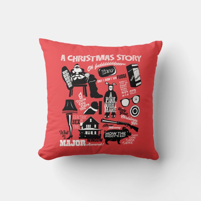 A Christmas Story Icons Graphic Kissen (Vorderseite)